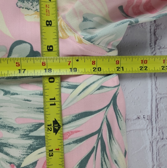 Vintage Natural Elements Wmn's Size 12 100% Silk Hawaiian Print Shacket *No Belt - Picture 10 of 11
